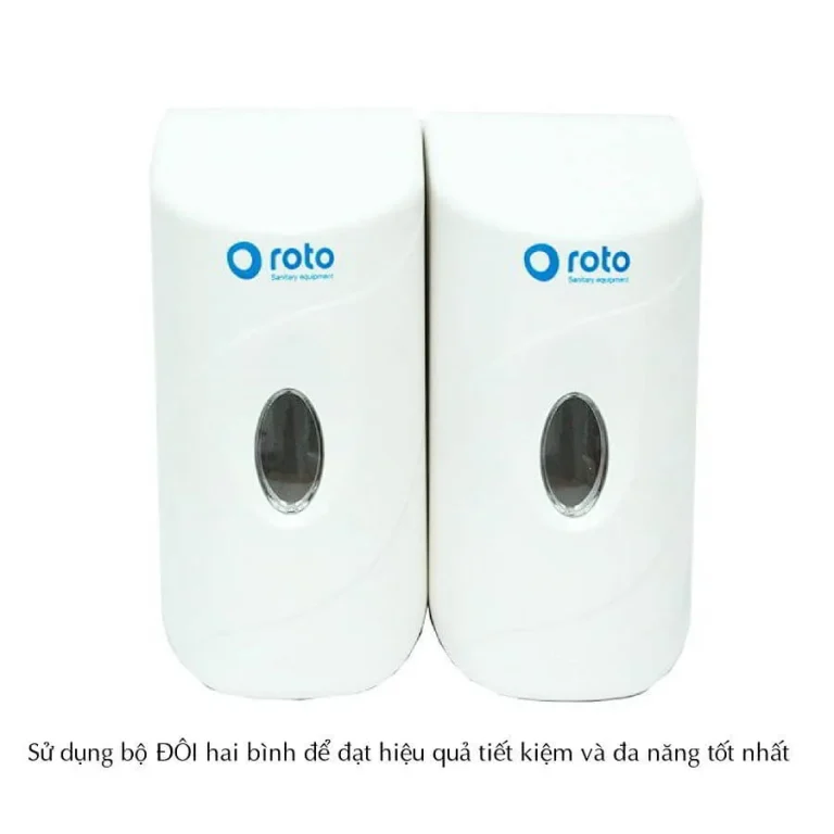Bộ đôi bình xà bông Roto RT819 gắn tường cho phòng tắm